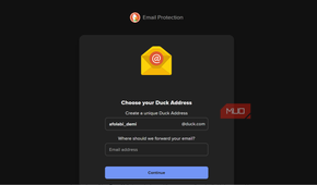 DuckDuckGo email protection setup screen