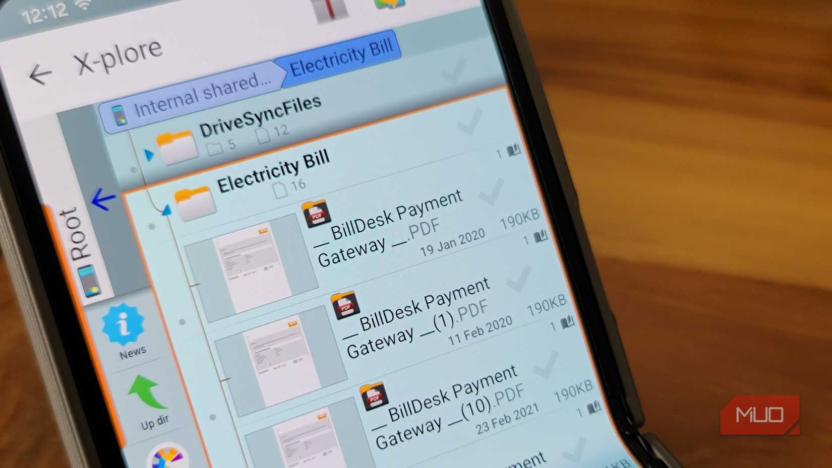 electricity bill billdesk payment pdfs in x plore file manager