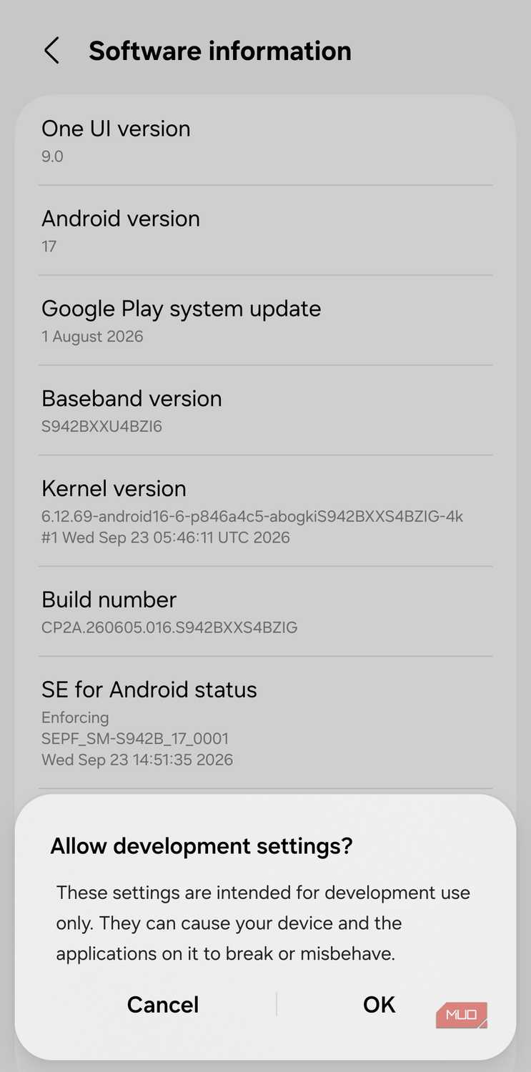 Enable Developer Options on Android