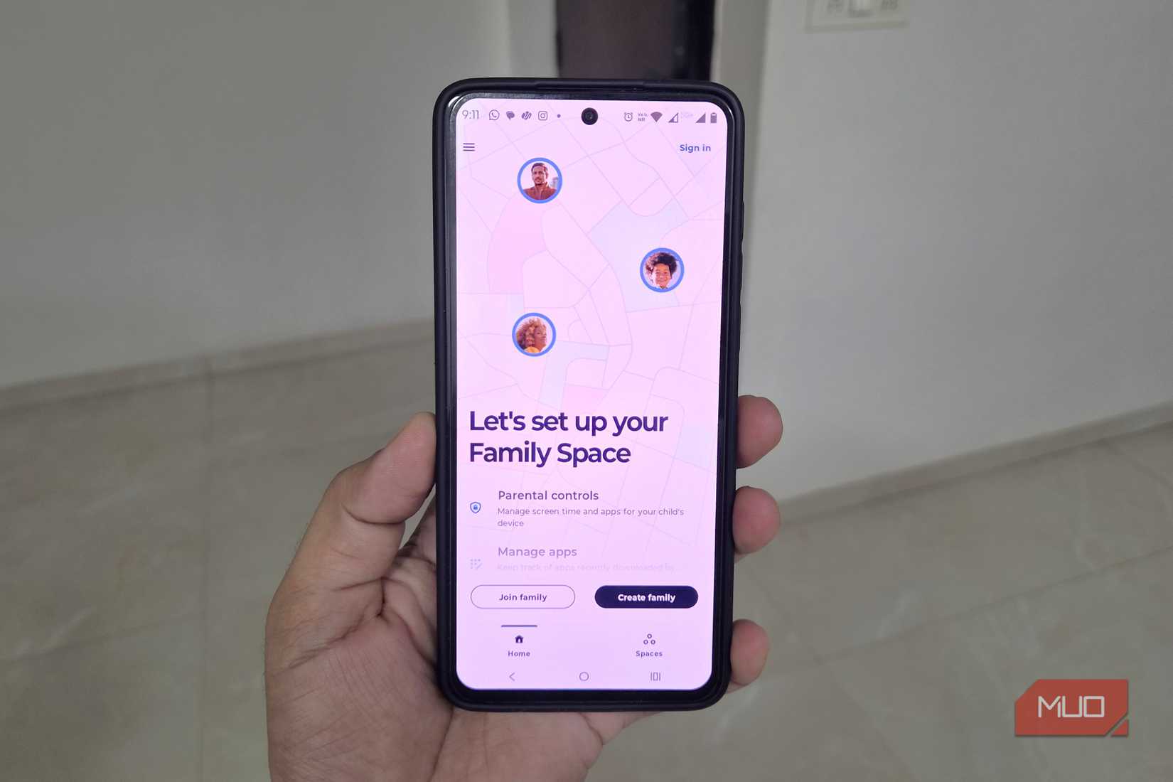 Family Space app on Motorola phone.jpg