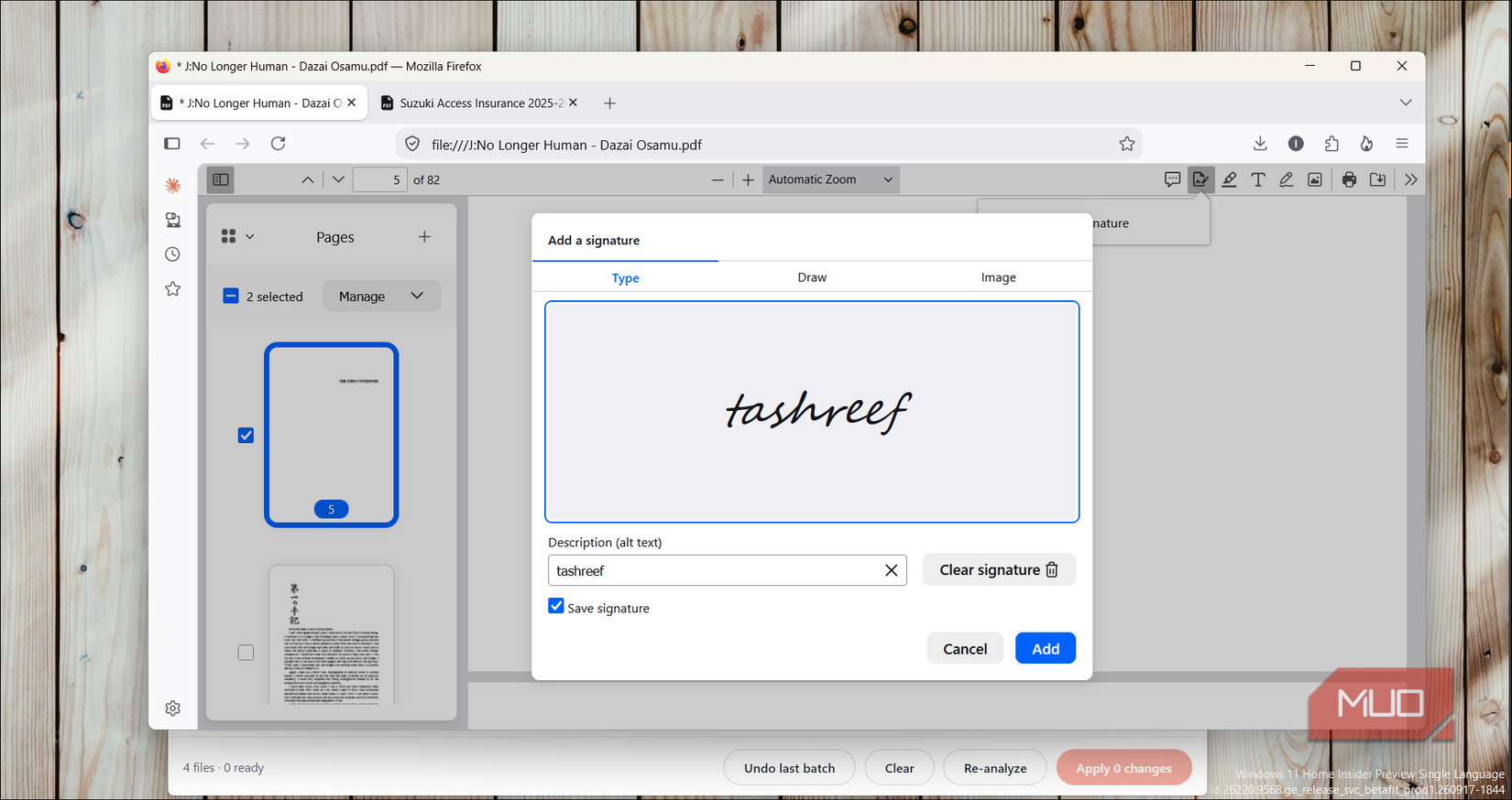 firefox pdf editor adding handwritten signature to document
