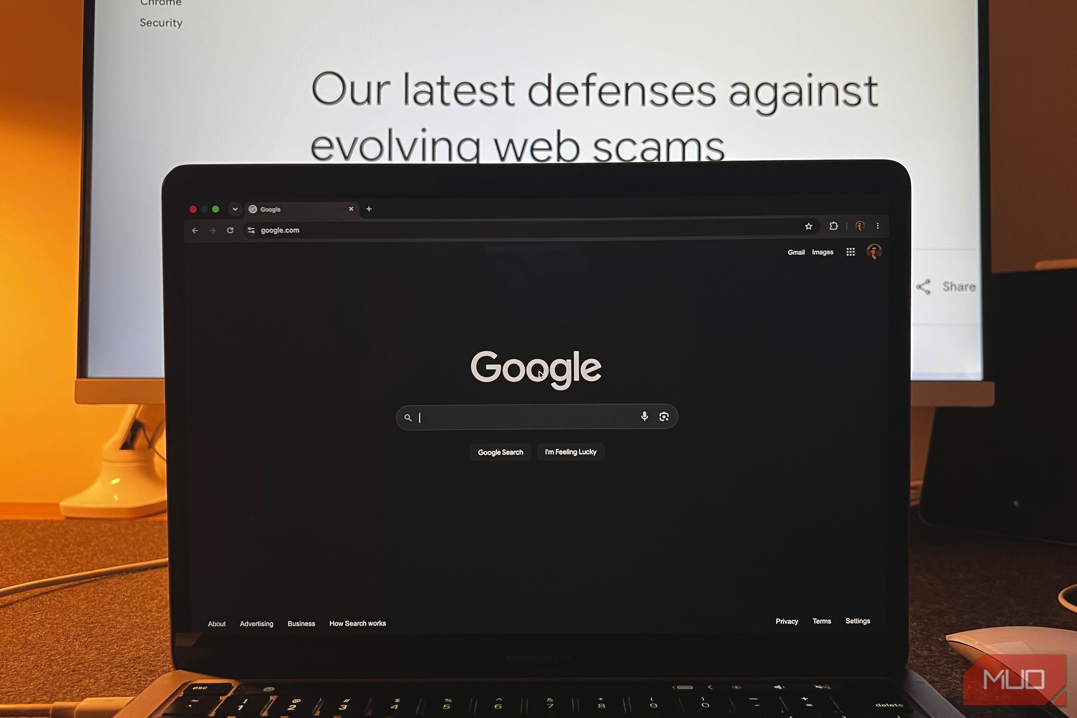 Google Chrome on MacBook Pro