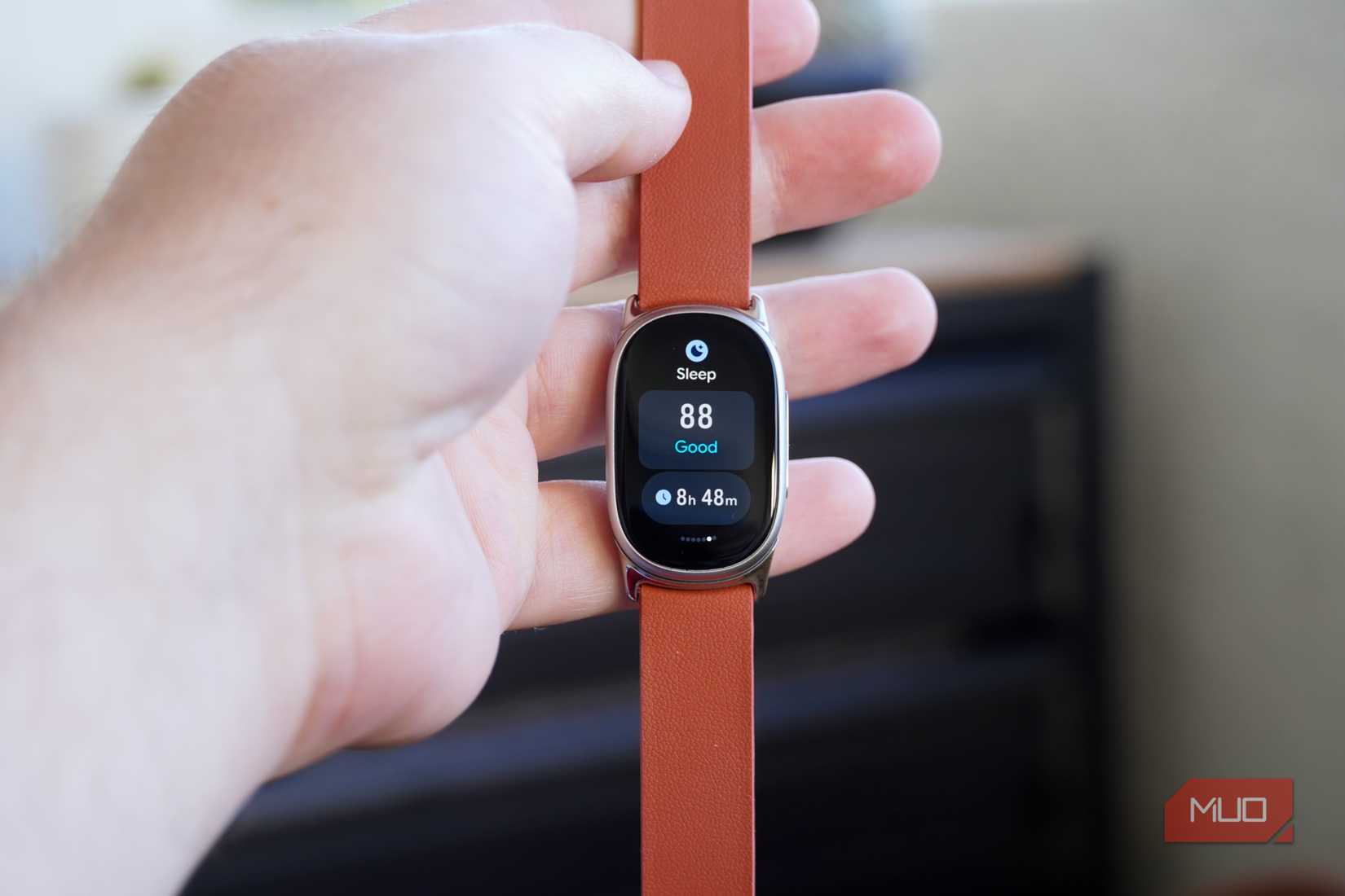 The Fitbit Edge showing sleep data.