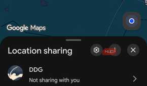 Google Maps active location sharing dashboard