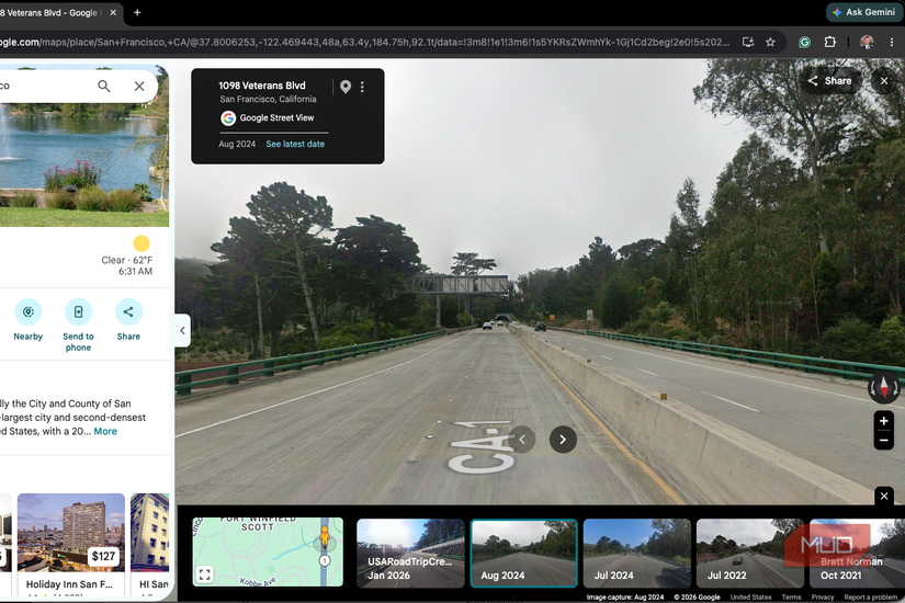 google maps archive selection