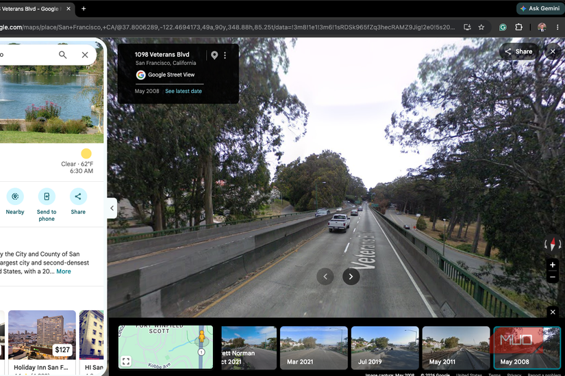 google maps san francisco 2008 street view