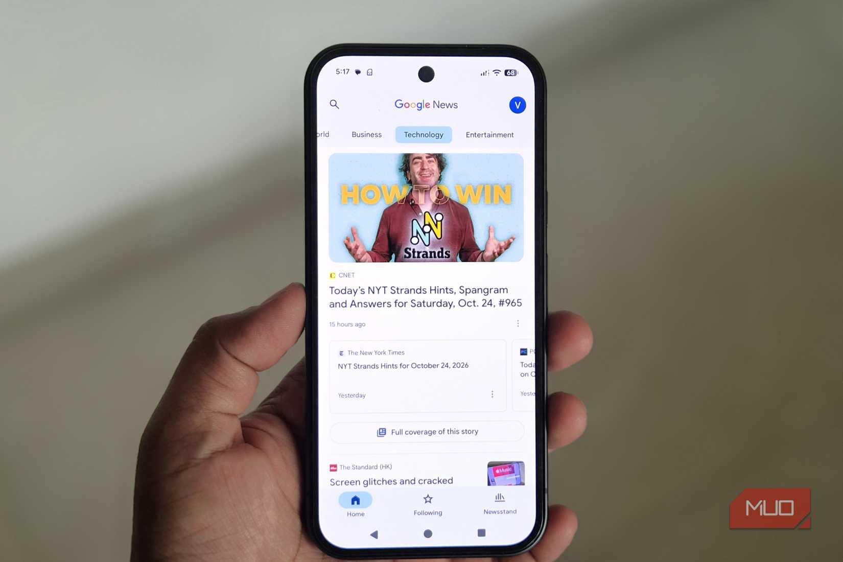 Google News app on Pixel