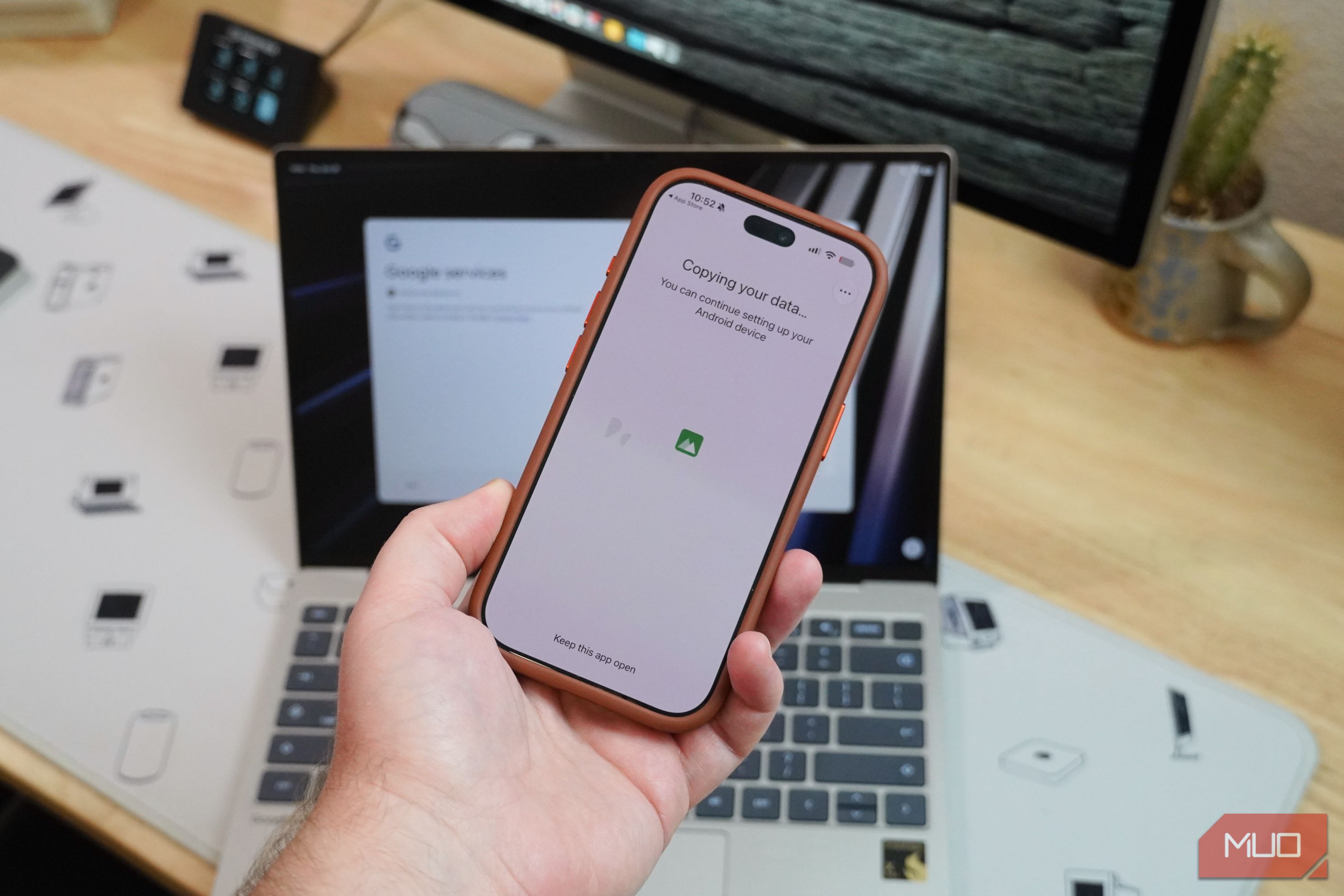 Copying data from an iPhone to a Googlebook.