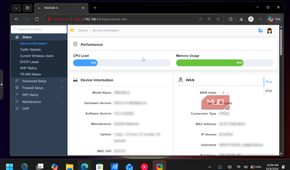 h660gm a router device information status dashboard