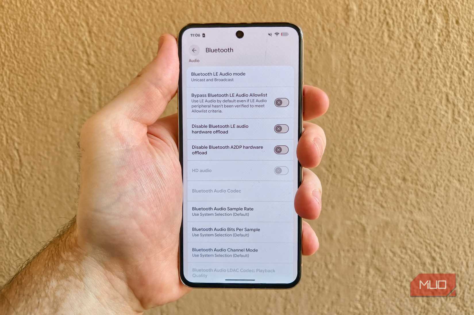 bluetooth audio settings on pixel 8