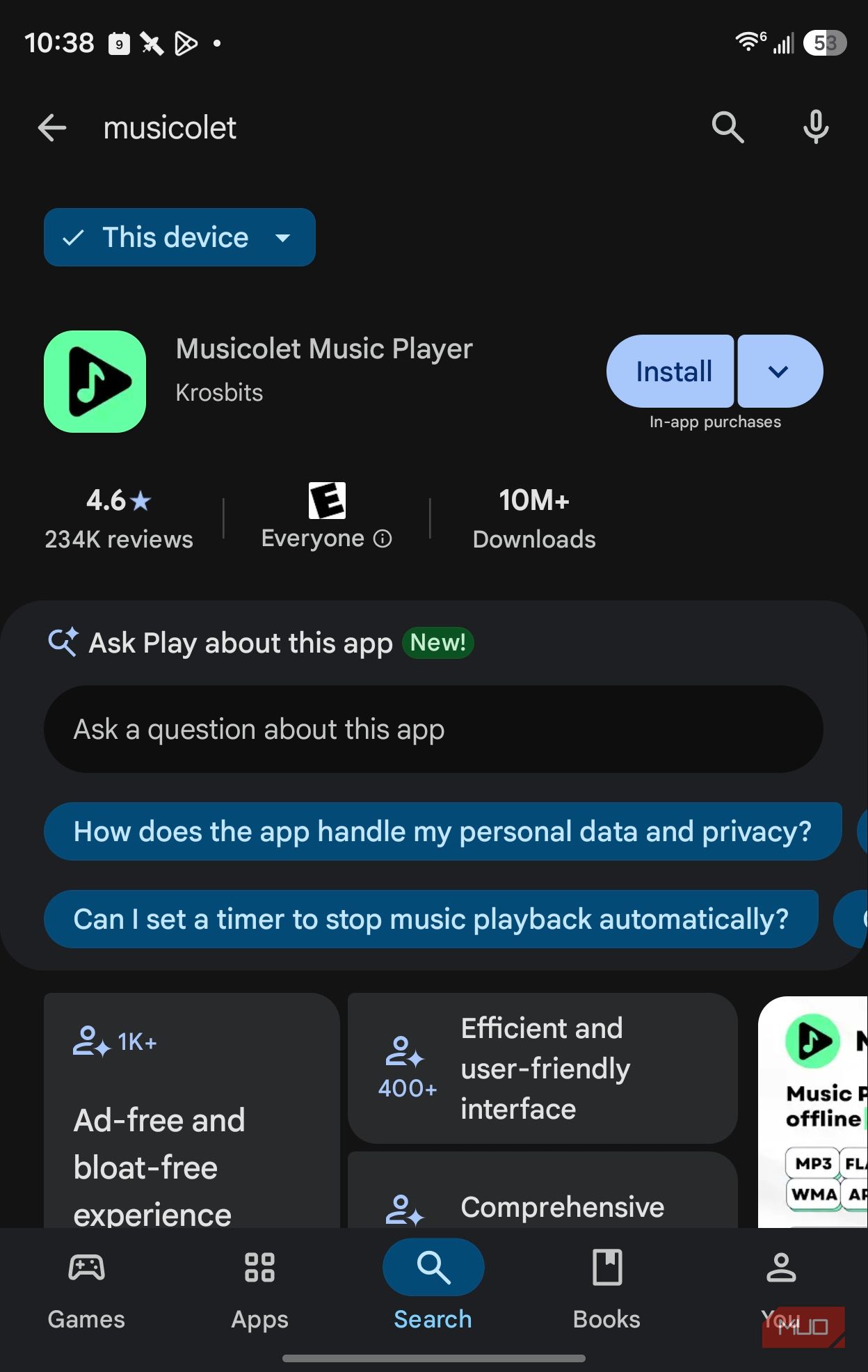 install musicolet