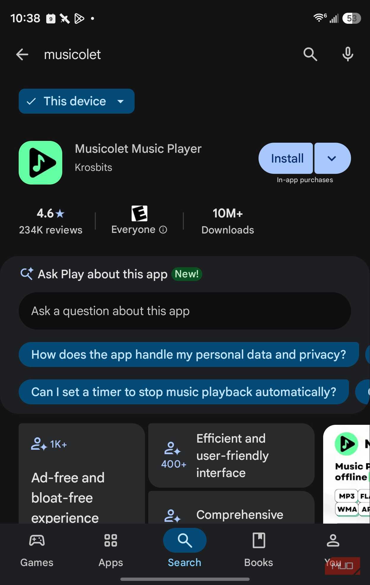 install musicolet