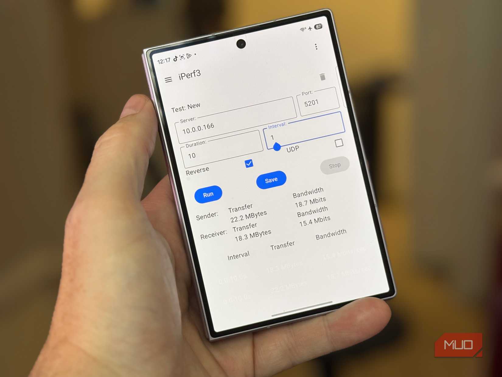 iperf3 on android phone