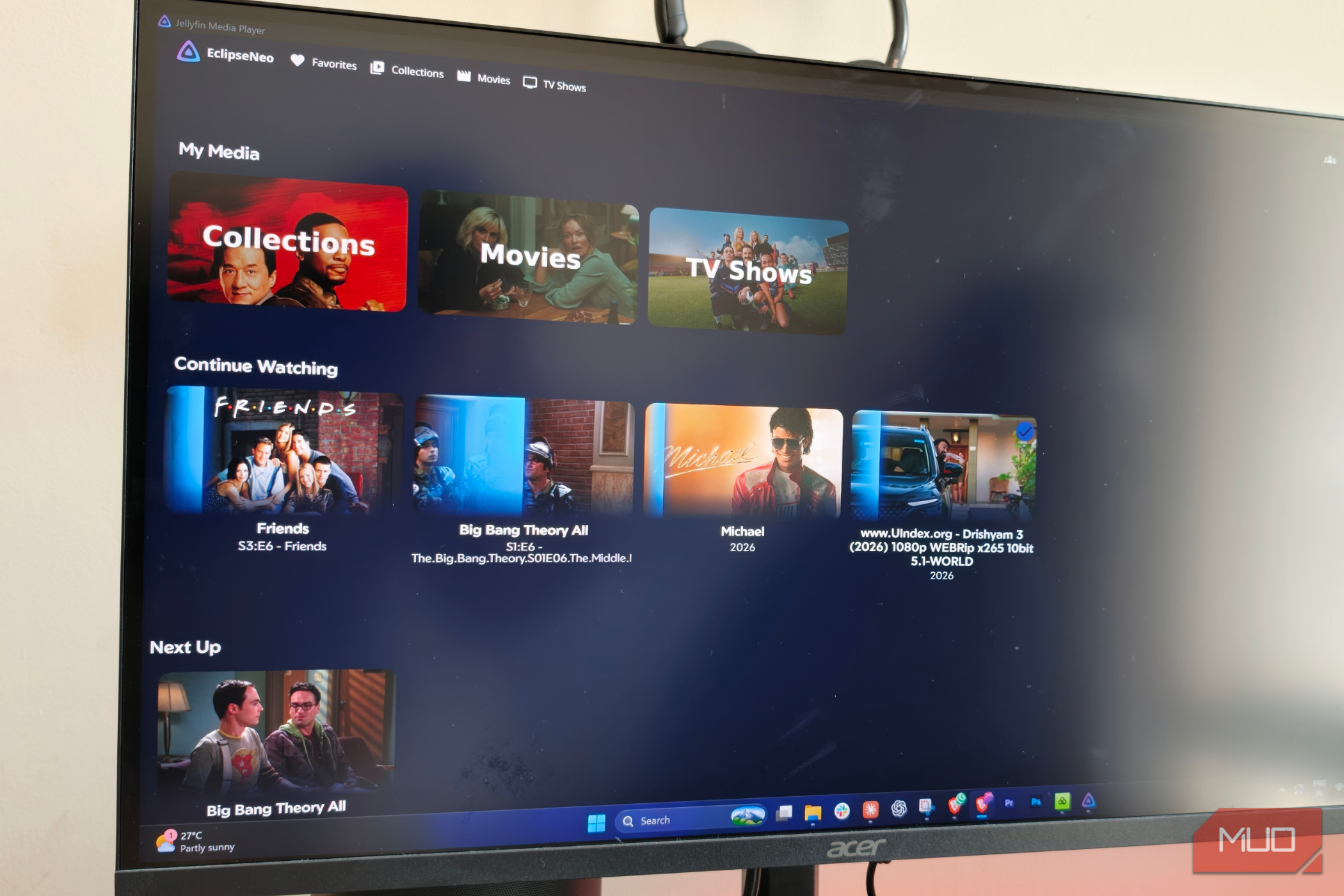 Медиатека Jellyfin на ПК под управлением Windows