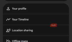 Location sharing option in Google Maps menu