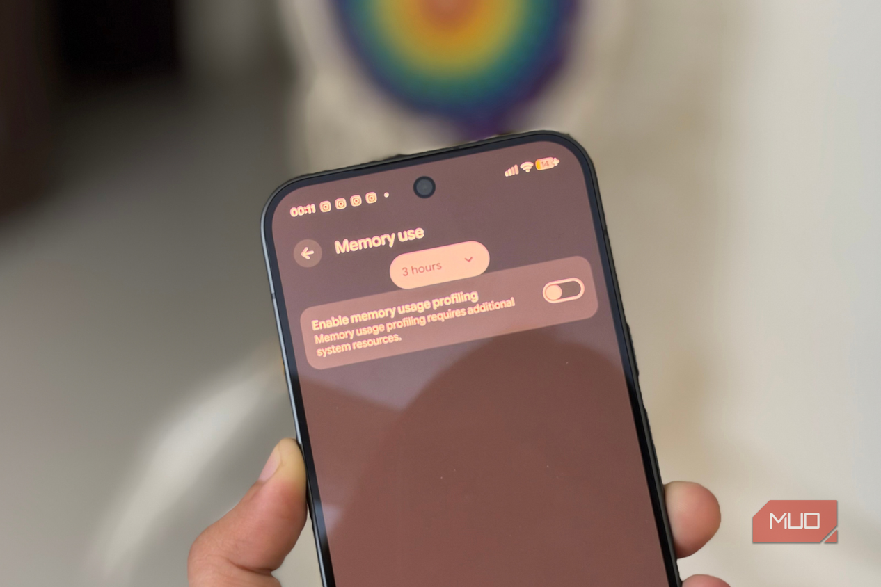 Memory use setting on Pixel 11 Pro XL