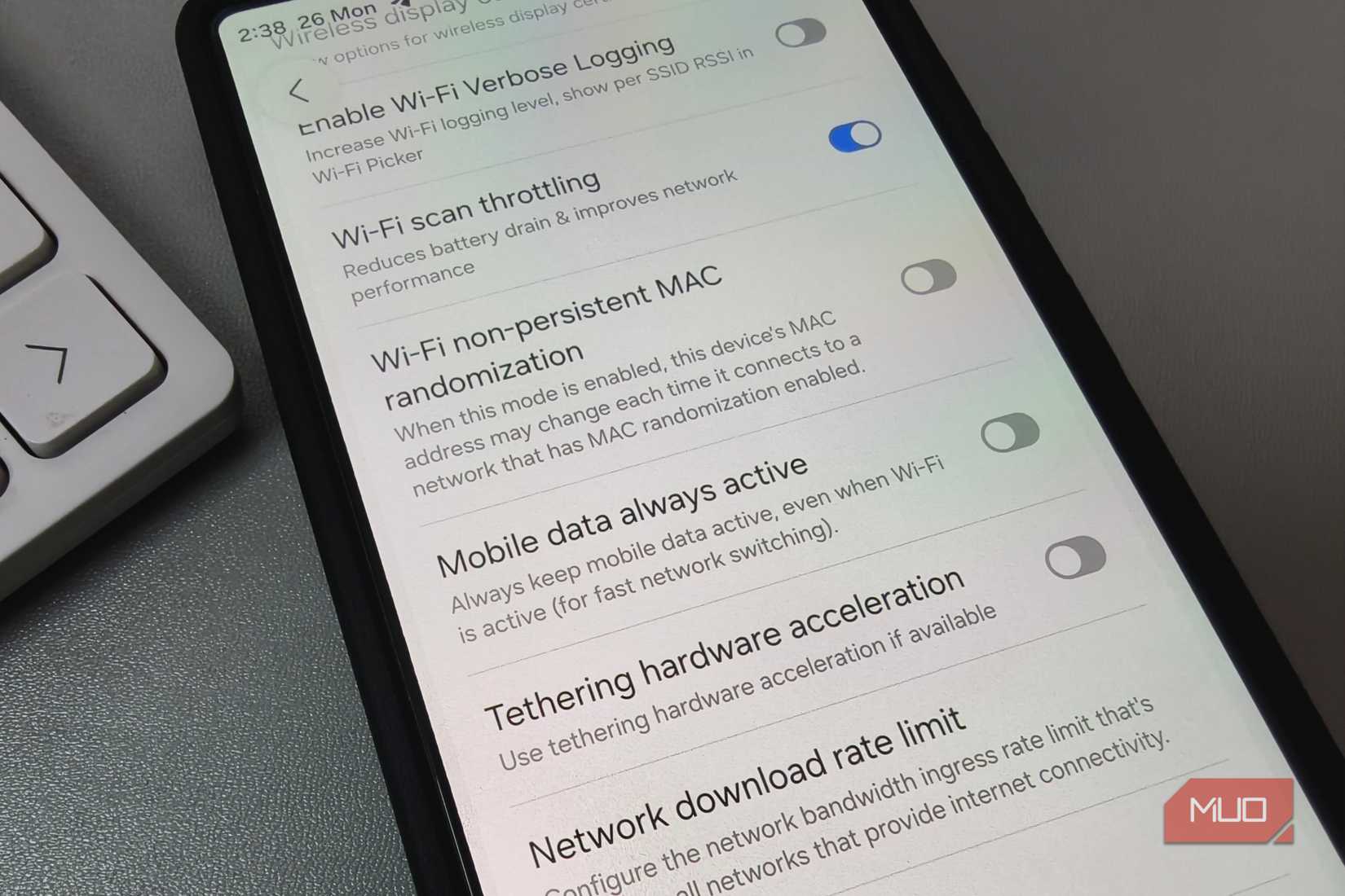 Mobile data always active toggled off
