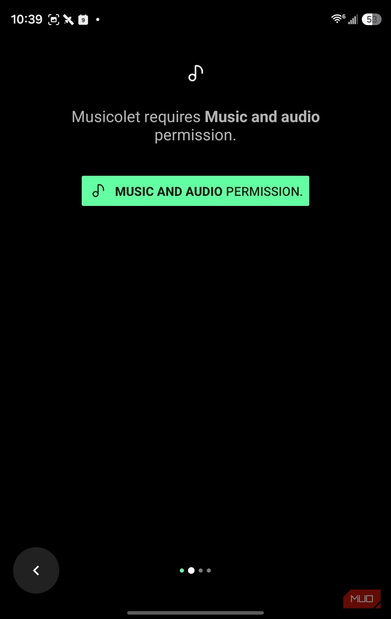 music and audio permission