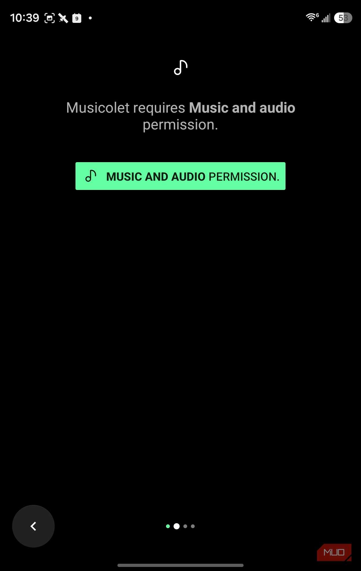 music and audio permission