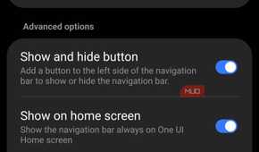 NavStar show and hide button toggle
