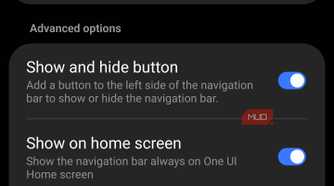 NavStar show and hide button toggle