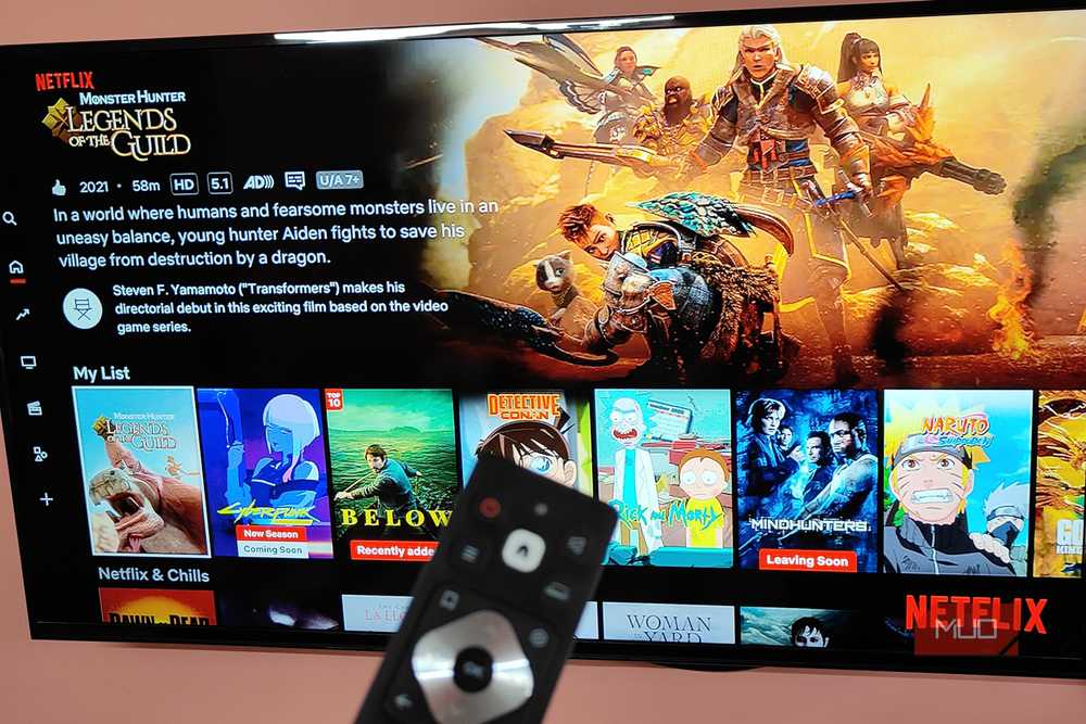 Приложение Netflix в Fire TV Приложение Netflix на экране Fire TV Stick