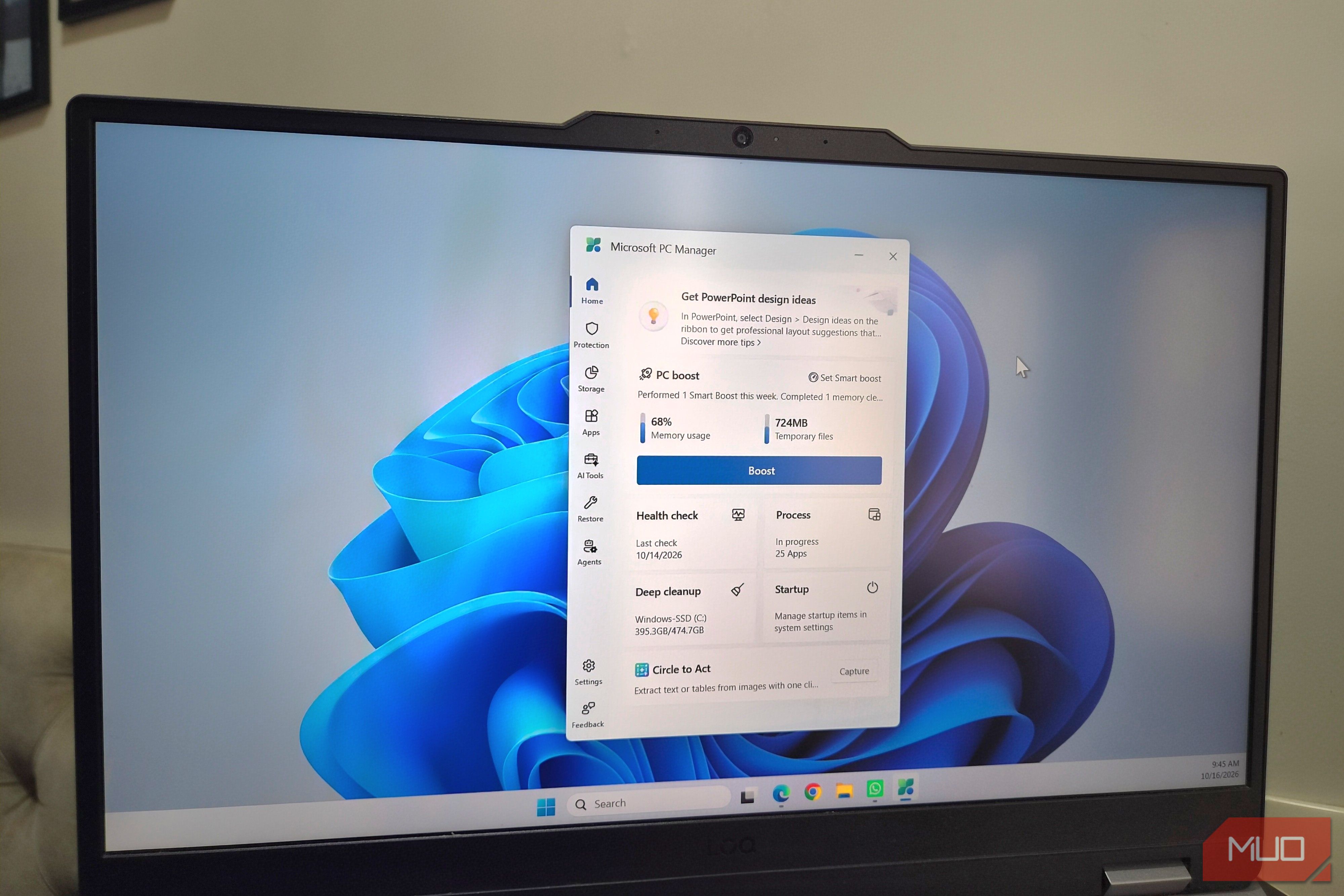 PC Manager on Windows 11 laptop desktop