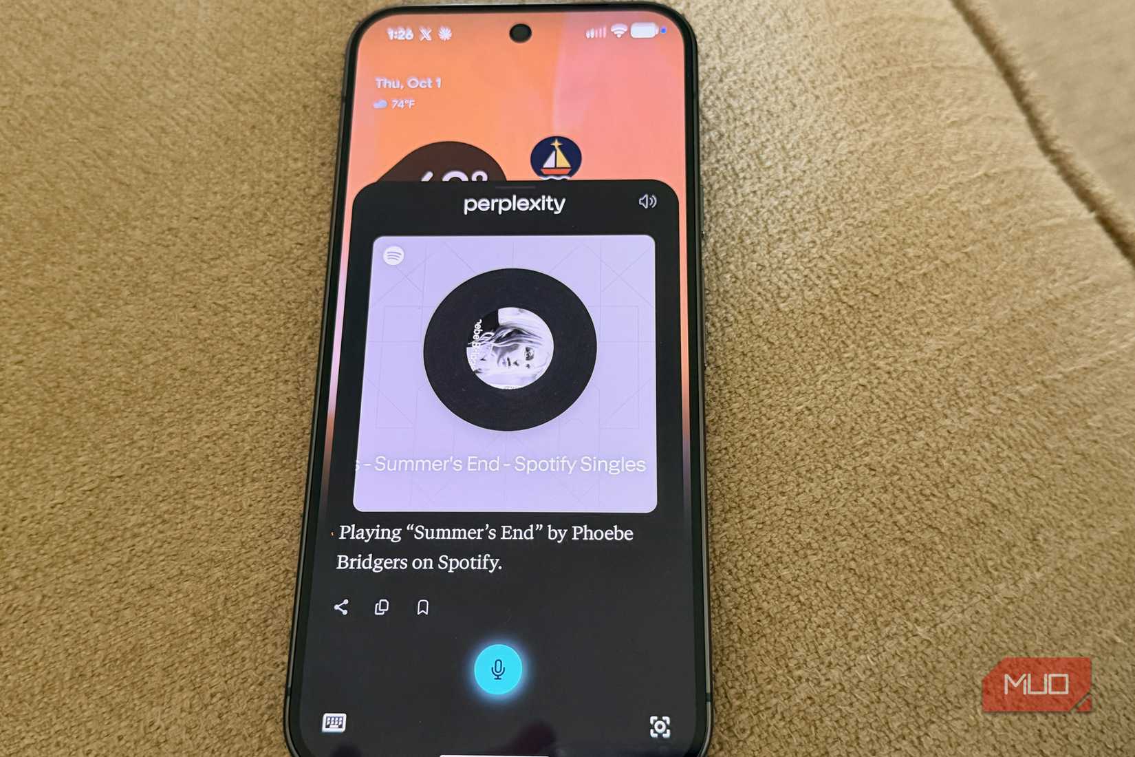 Perplexity AI chat on a Pixel.