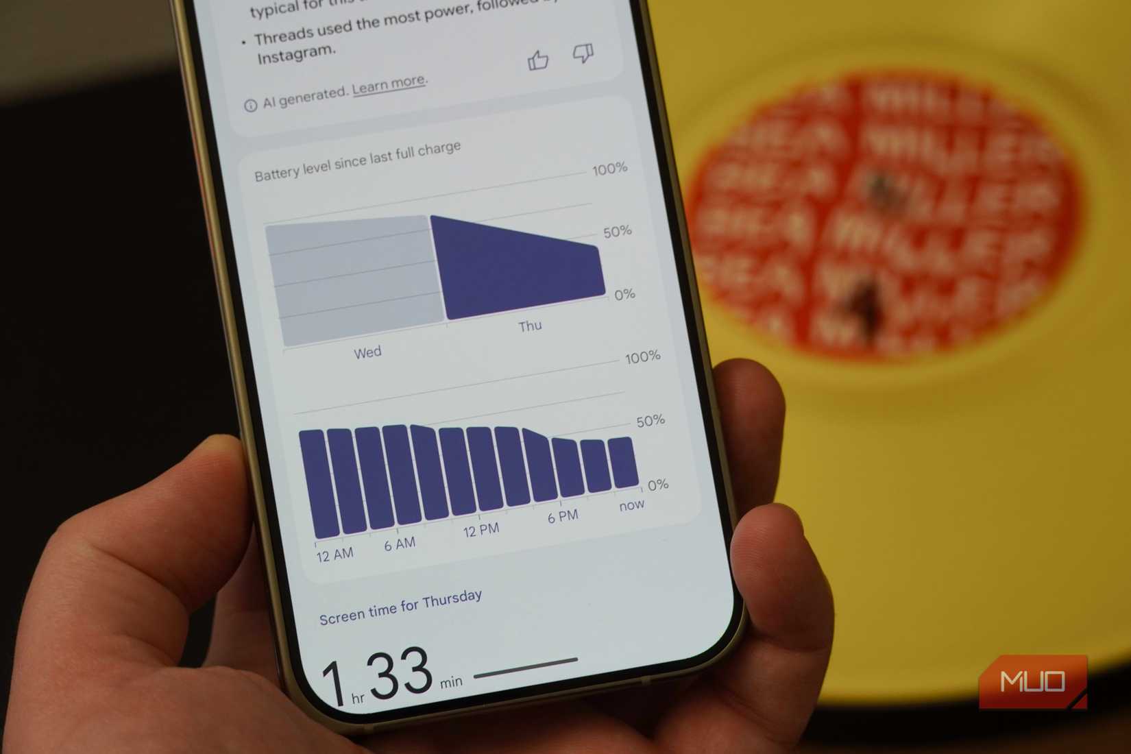 Pixel battery usage summaries on a Pixel 11 Pro Fold.