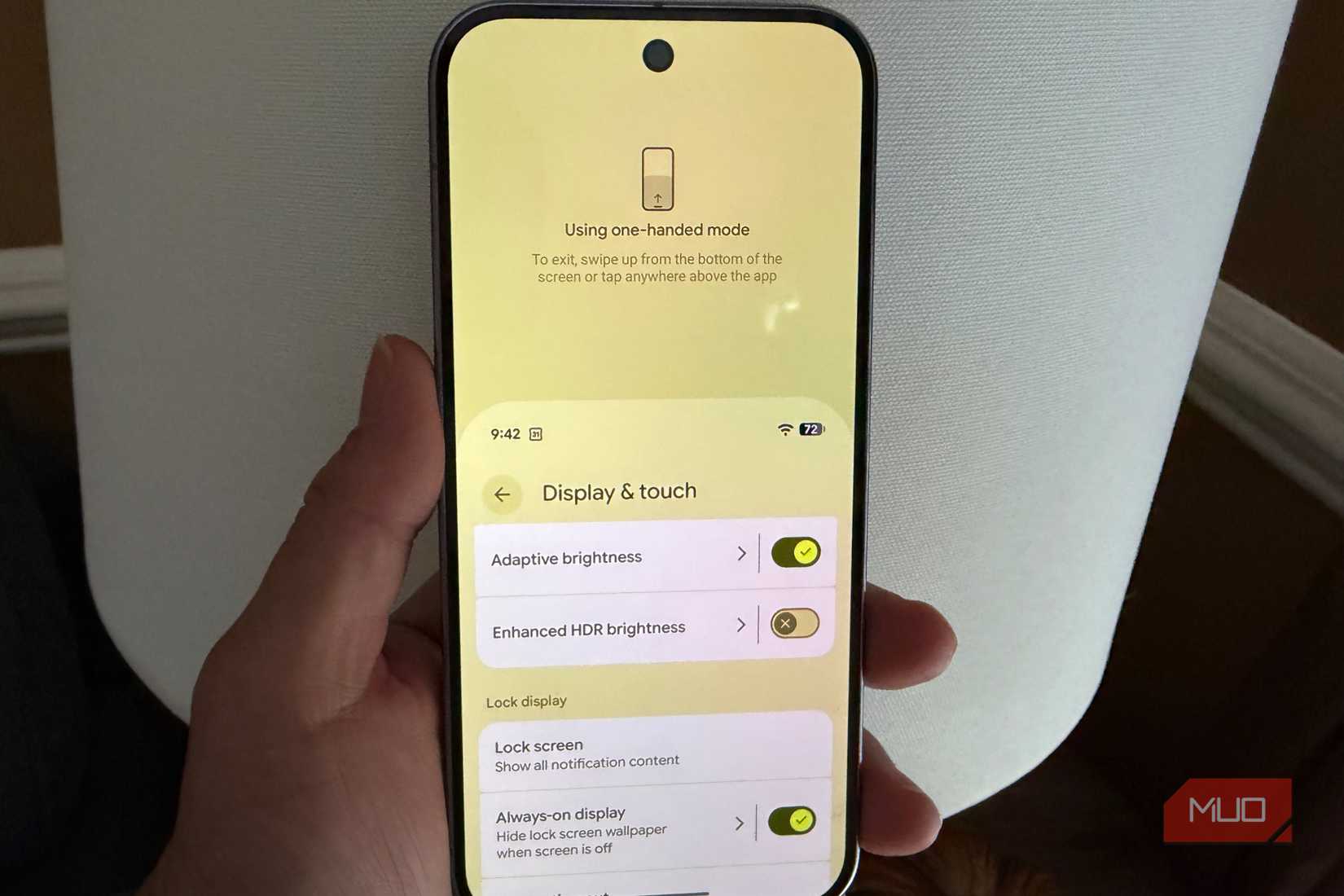 one-handed mode on pixel