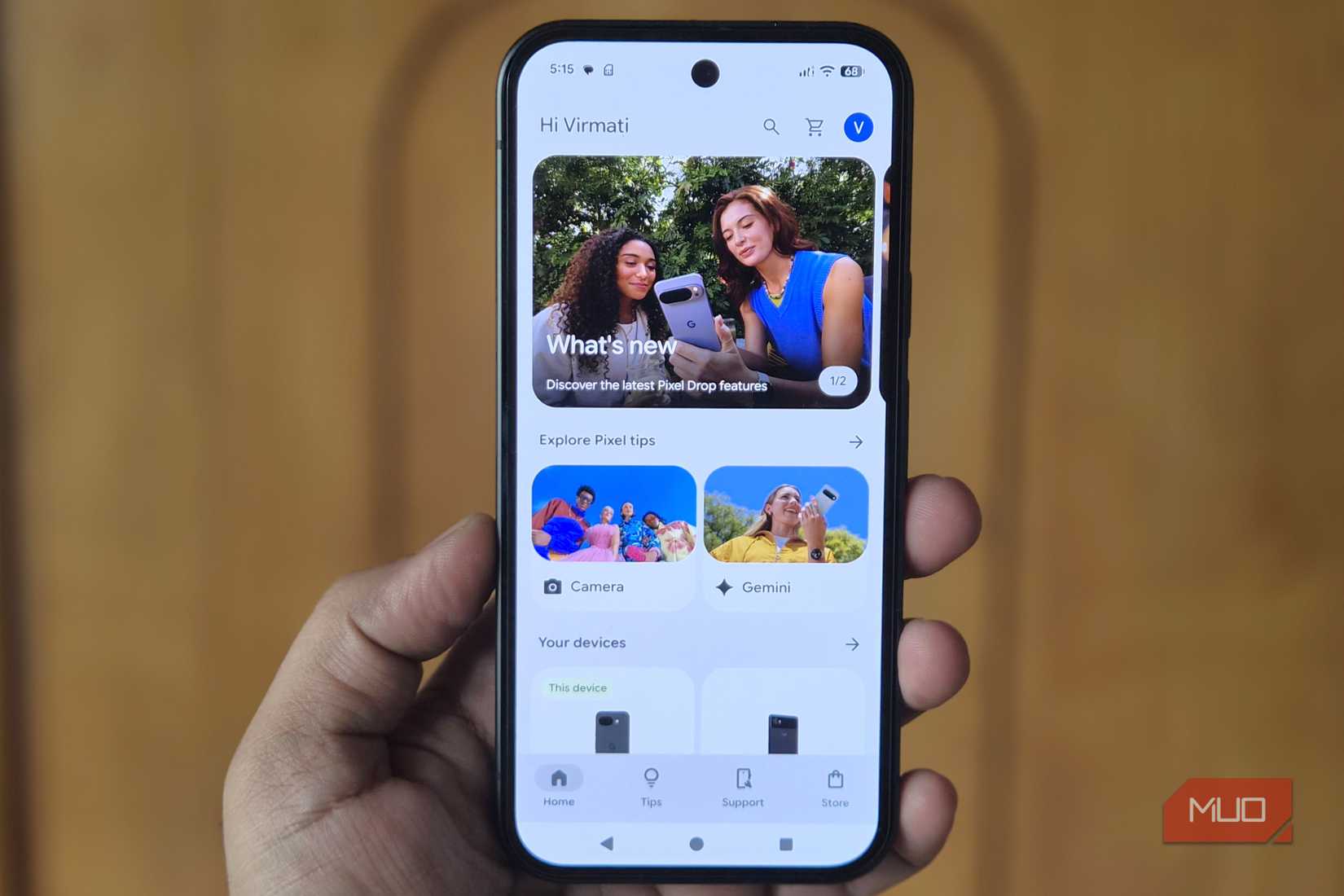 Pixel phone showing My Pixel app