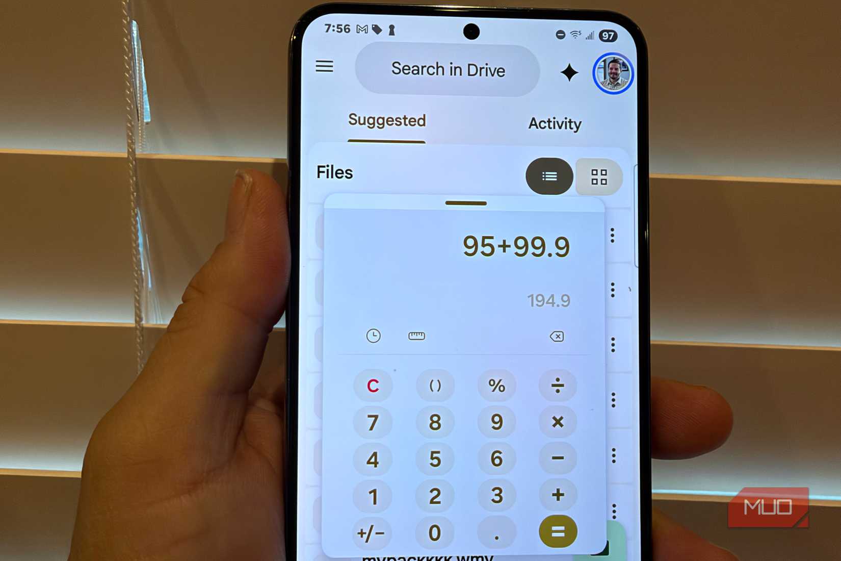 pop up view calculator on samsung