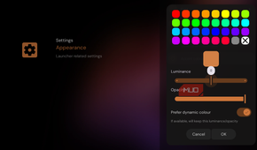 Projectivy Launcher accent color settings on Fire TV
