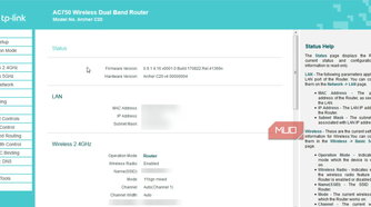 Router default home dashboard