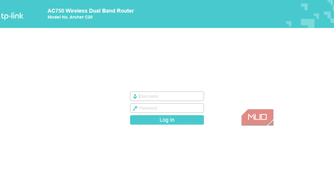 Router login page