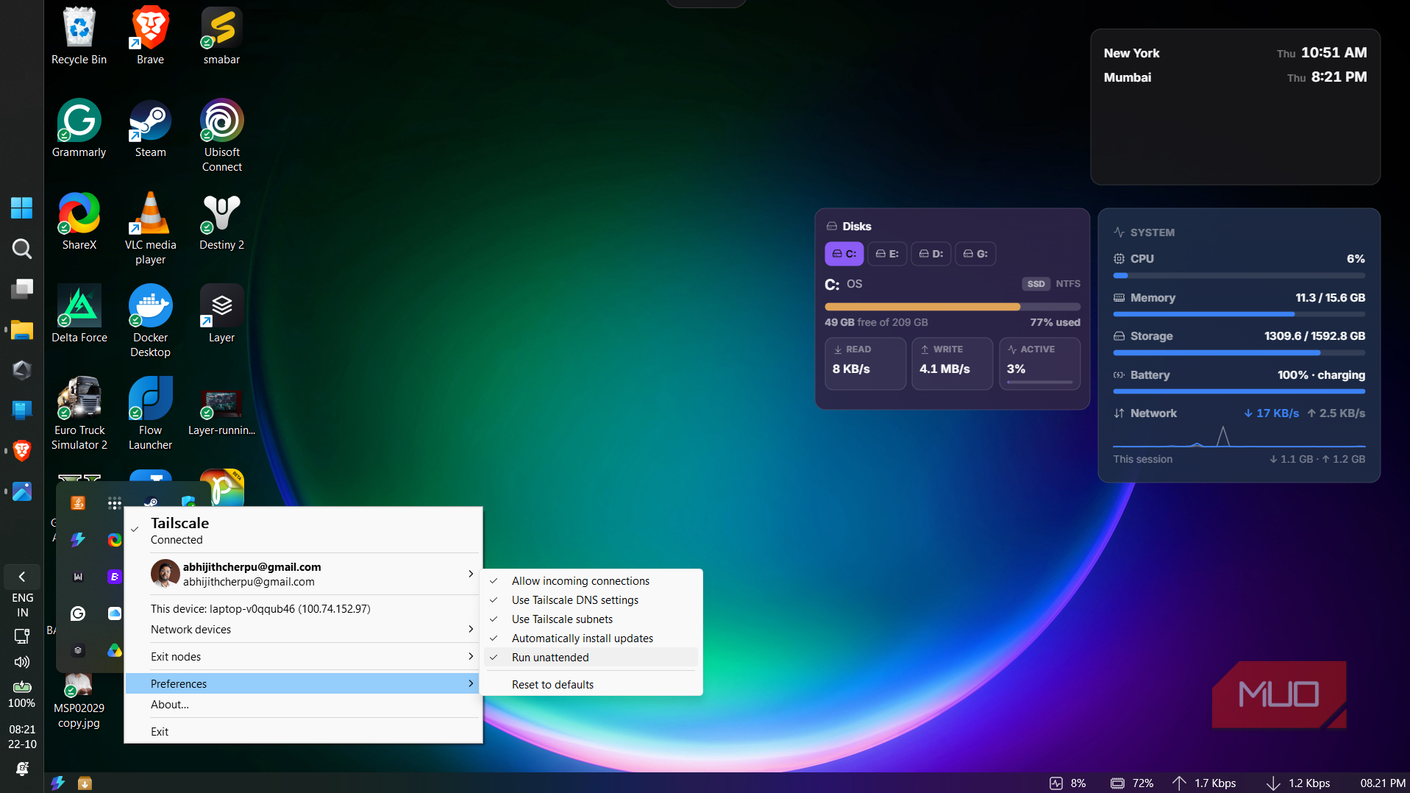 Фоновый режим Tailscale Настройка фонового доступа в Tailscale для Windows
