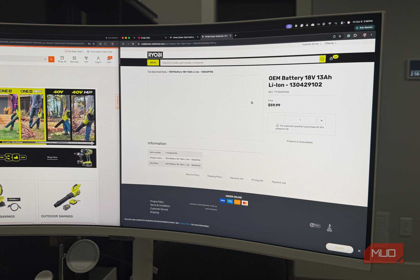 ryobi ordertree battery page