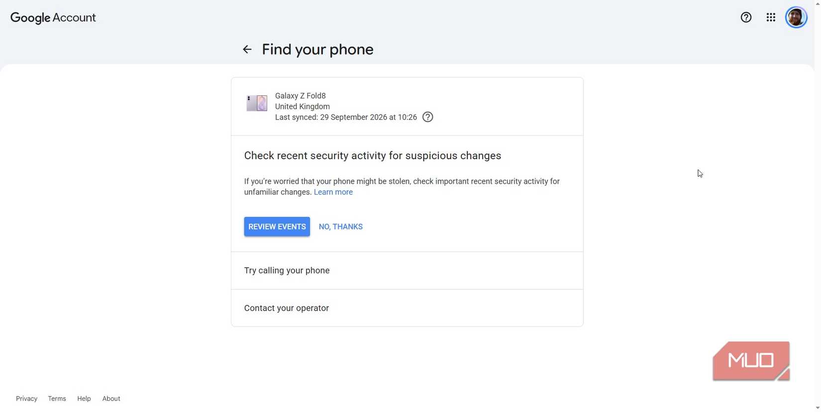 samsung galaxy z fold 8 on google account linked.