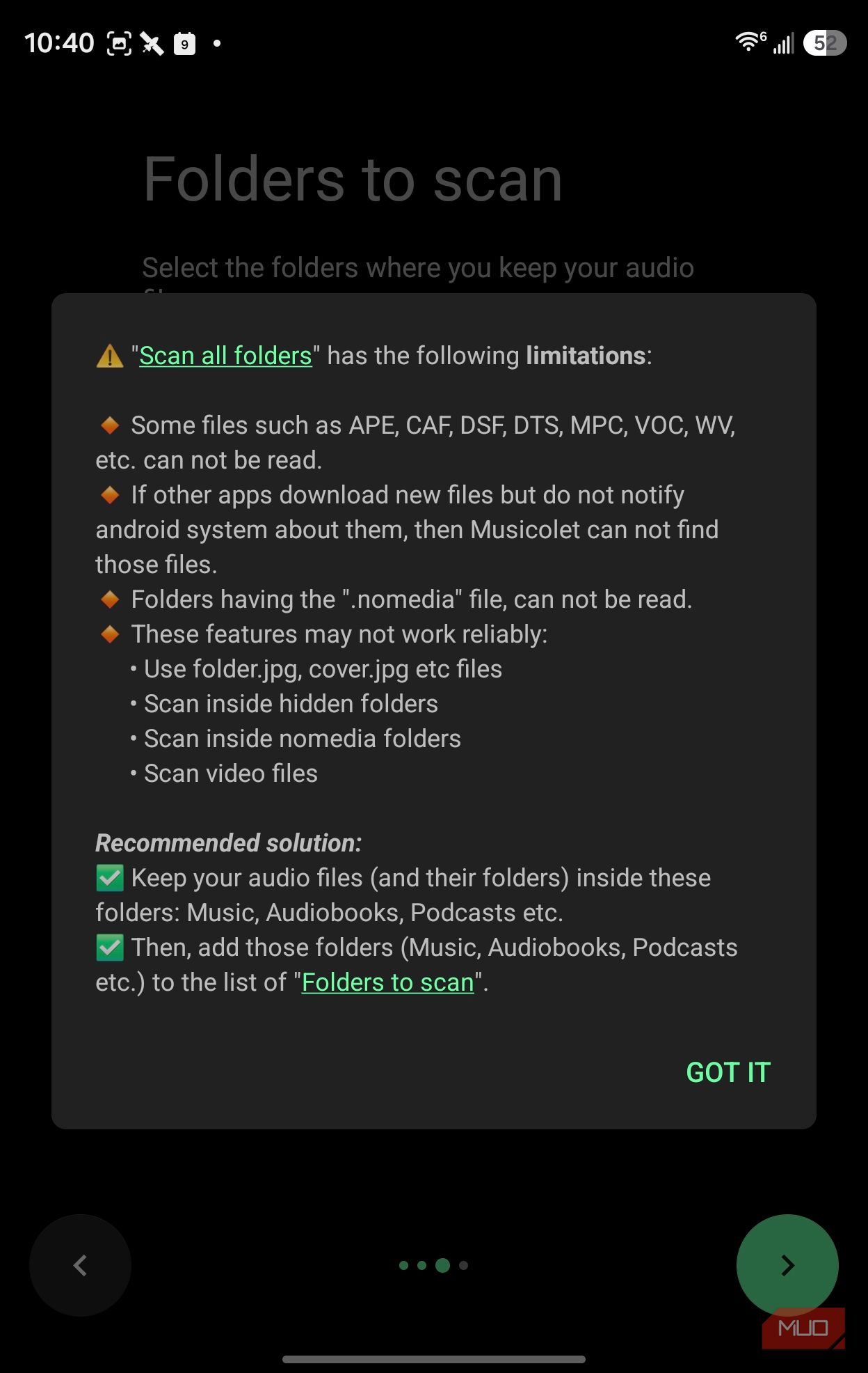 scan all folders