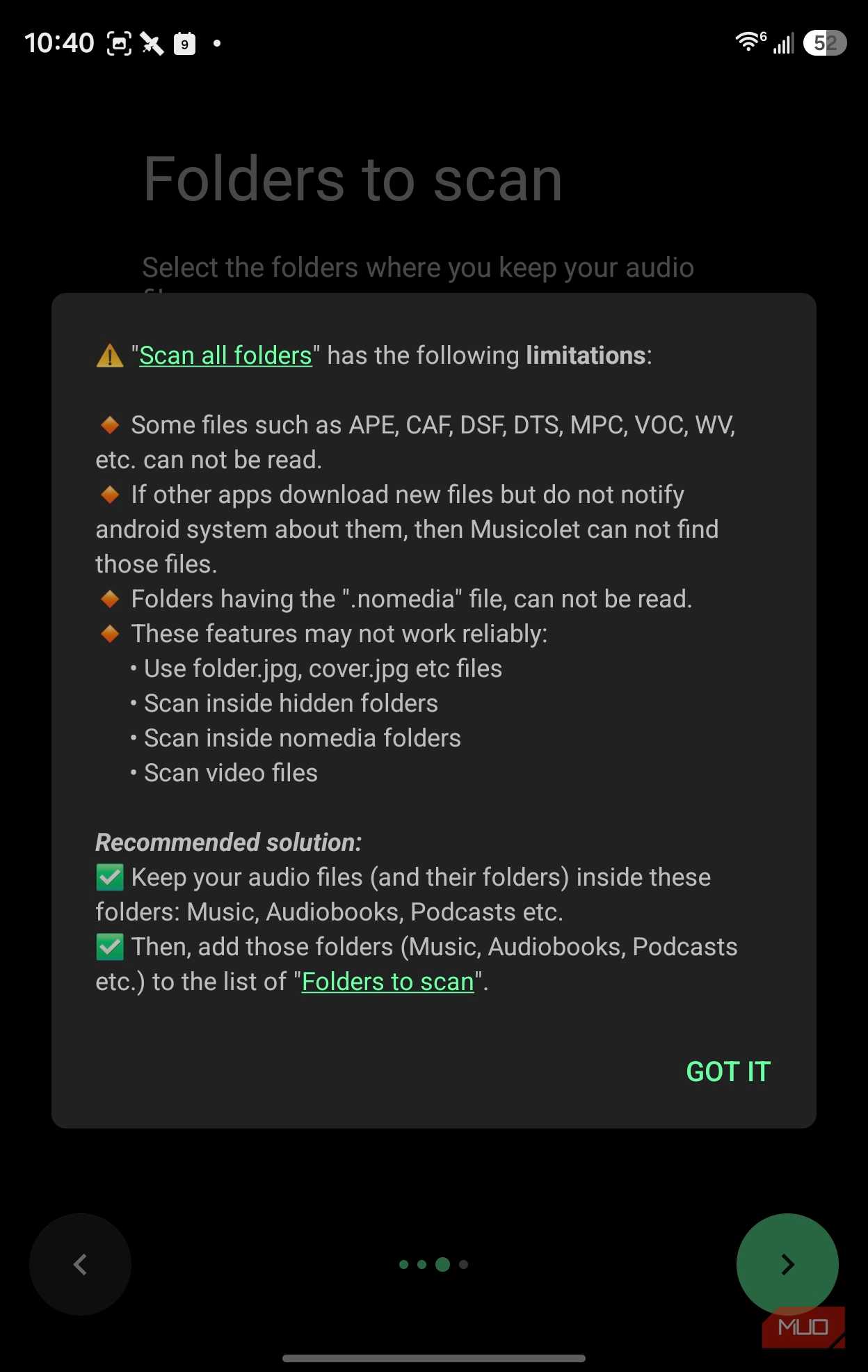 scan all folders