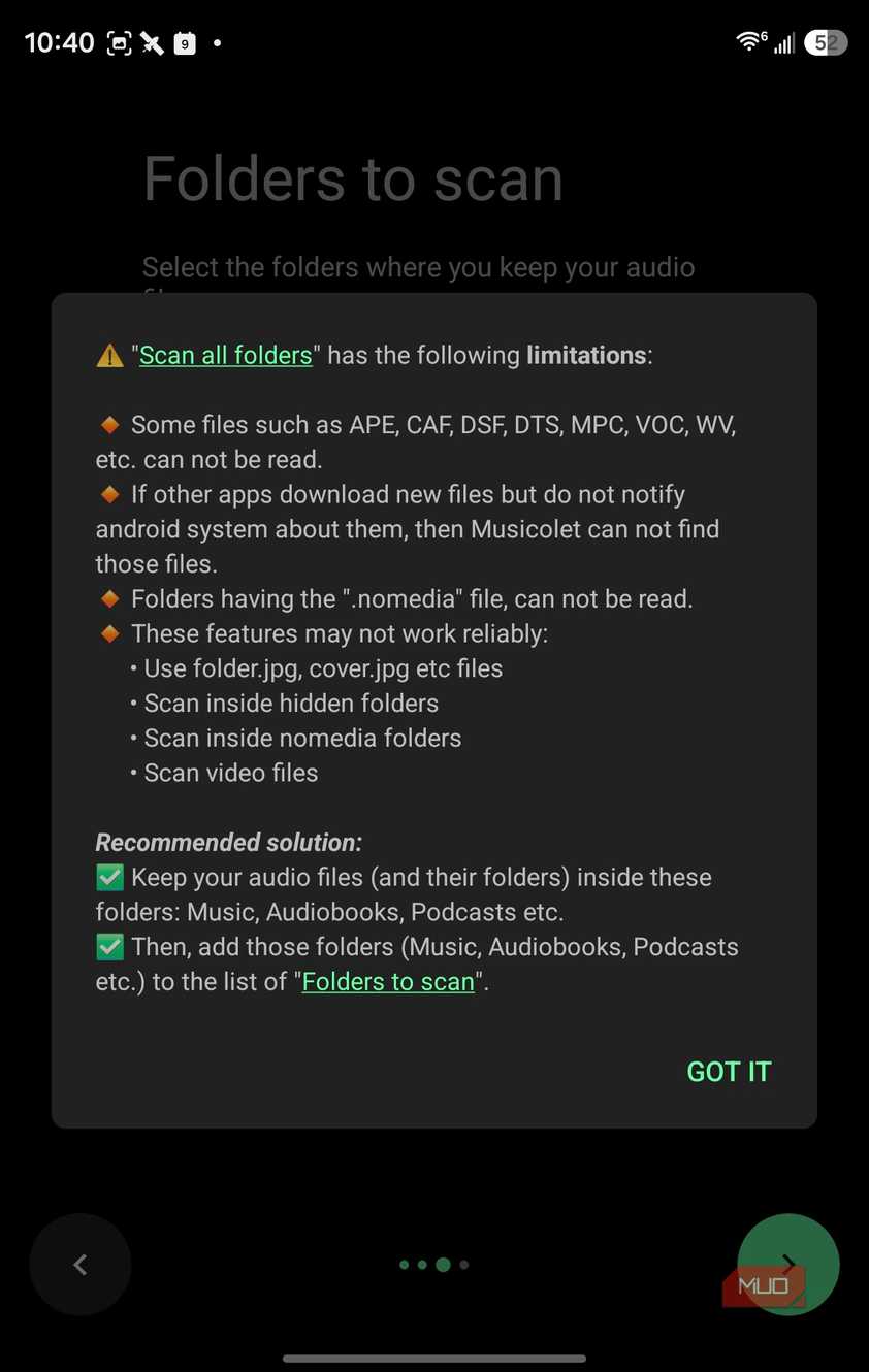 scan all folders