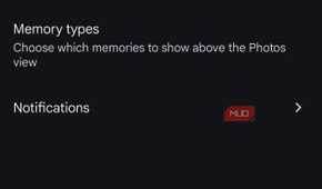 a screenshot of memories options for google photos