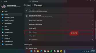 Selecting Disks and volumes in Windows Storage setting-1
