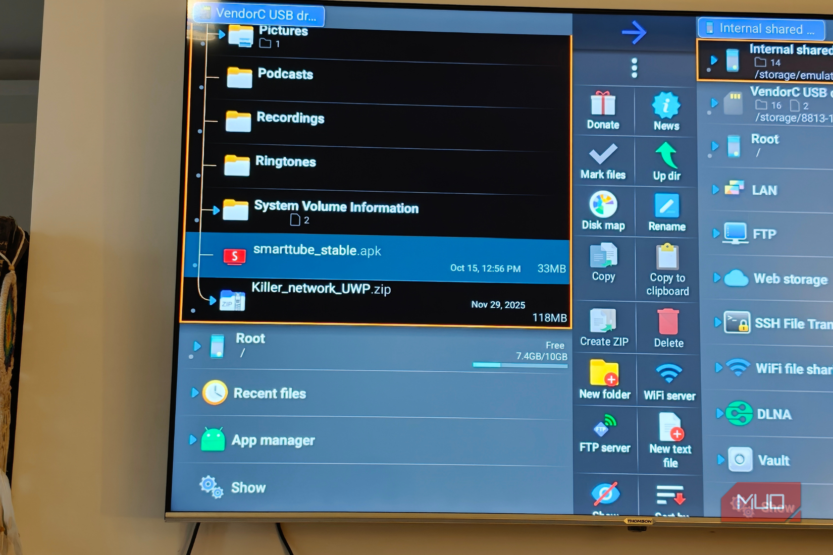 SmartTube Stable APK version via USB sideloading on Google TV