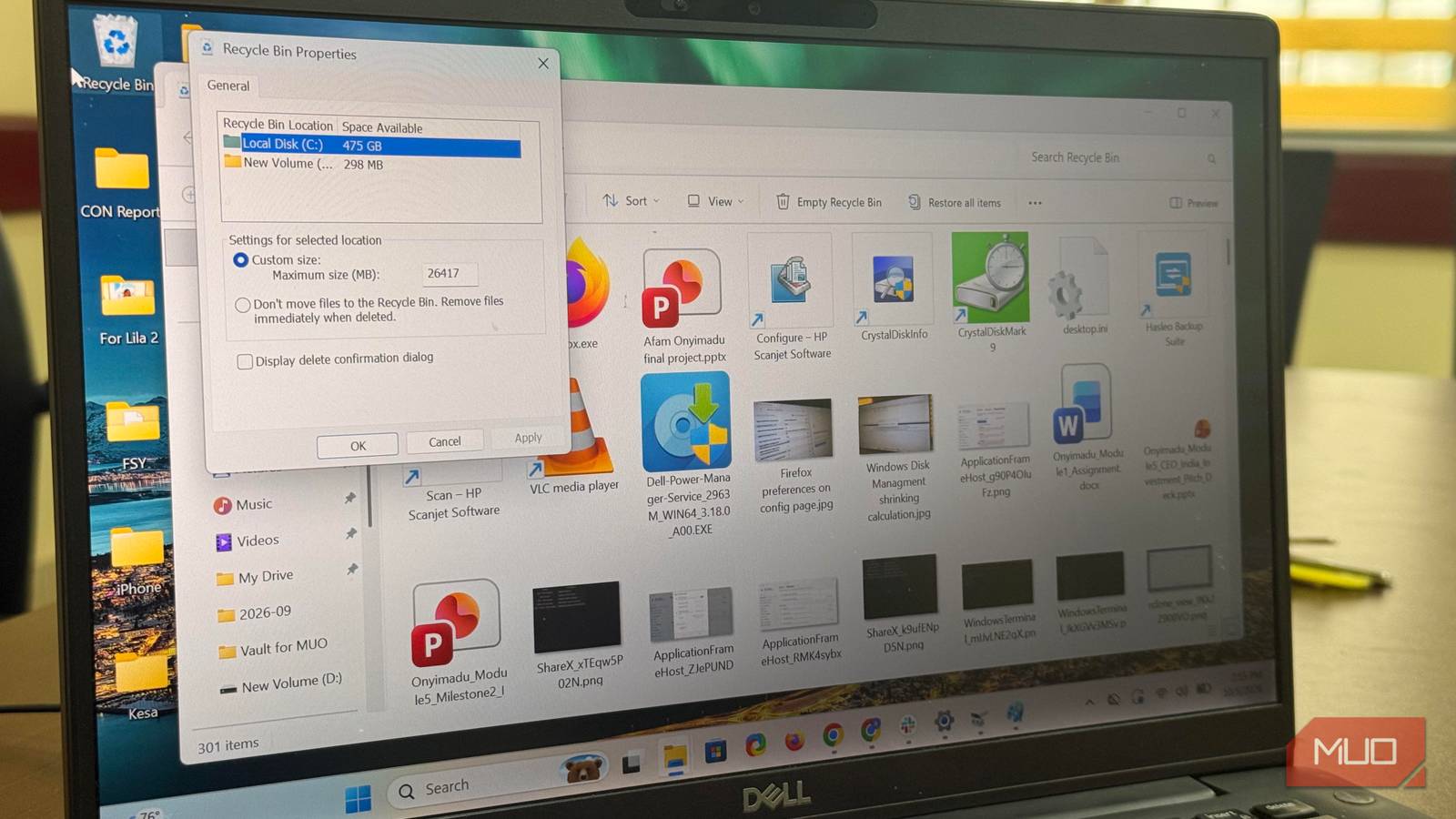 Рабочий стол Windows и значок корзины