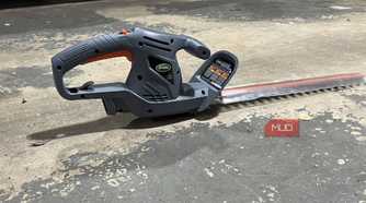 Scotts Corded Hedge Trimmer on a floor