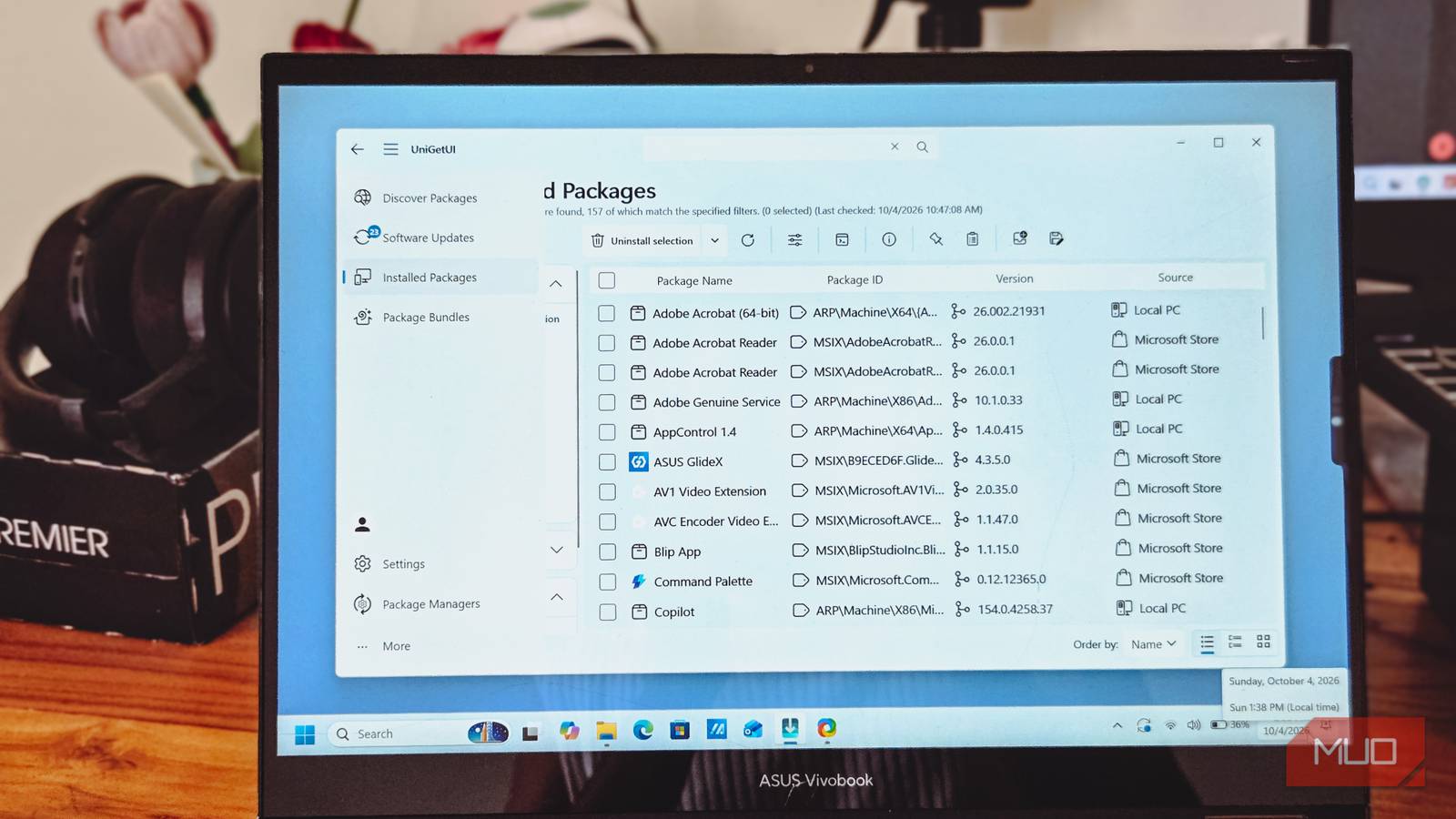 Как автоматизировать установку приложений на новый компьютер с Windows интерфейс UniGetUI с установленными приложениями
