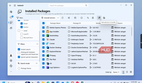 unigetui installed packages list with software applications