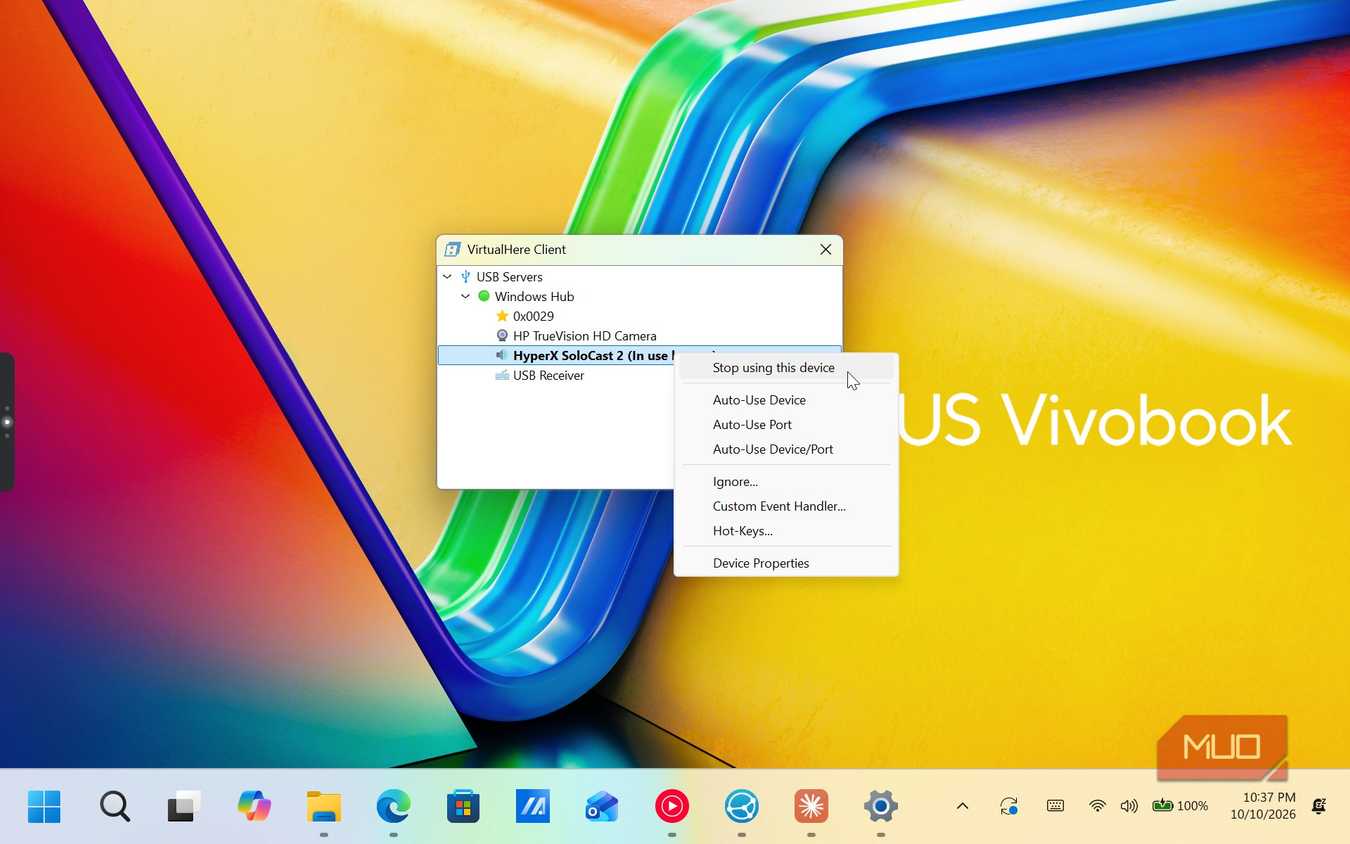 virtualhere client usb device management dialog hyperx solocast-1