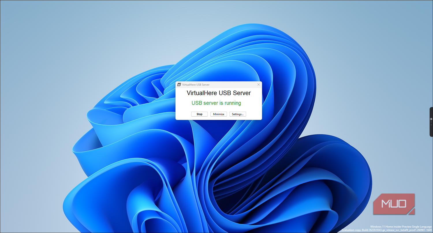 virtualhere usb server running dialog windows 11 desktop-1